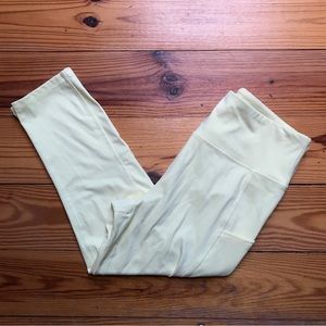 X by Gottex Light Yellow Ankle Length Leggings, EUC, L